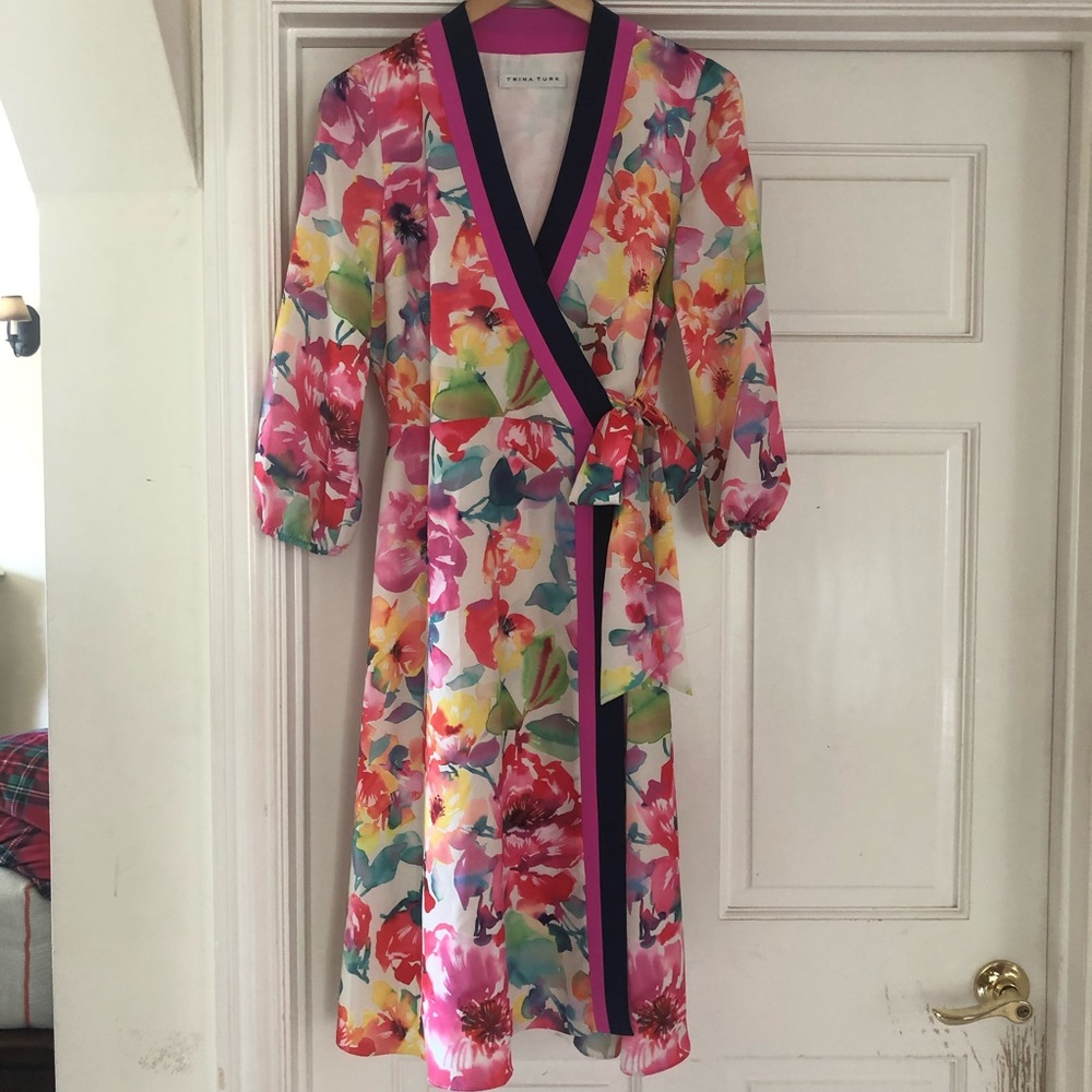 Trina Turk floral wrap dress